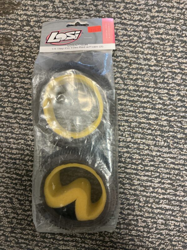 1/8 step-pin tires red